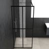 Walk-in Shower Screen Clear Tempered Glass 35.4"x76.8"