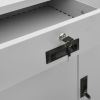 Office Cabinet with Planter Box Light Gray 35.4"x15.7"x49.2" Steel
