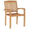 Patio Chairs 2 pcs with Light Blue Cushions Solid Teak Wood
