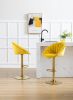 COOLMORE Swivel Bar Stools Set of 2 Adjustable Counter Height Chairs with Footrest for Kitchen, Dining Room 2PC/SET