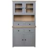 Highboard Gray 36.6"x15.9"x70.9" Solid Pine Panama Range