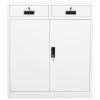 Office Cabinet White 35.4"x15.7"x40.2" Steel