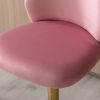 Swivel Bar Stools Chair Set of 2 Modern Adjustable Counter Height Bar Stools, Velvet Upholstered Stool with Tufted High Back & Ring Pull for Kitchen ,