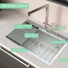 Workstation 33-inch Drop-In 16 Gauge Kitchen Sink R10 Radius Stainless Steel Kitchen Sink Single Bowl with Intergrated Ledge & Accessories (Pack of 5)