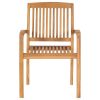5 Piece Patio Dining Set Solid Wood Teak