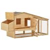 Chicken Cage Solid Pine Wood 70.1"x26.4"x36.2"