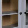 Highboard Gray 36.6"x15.9"x70.9" Solid Pine Panama Range
