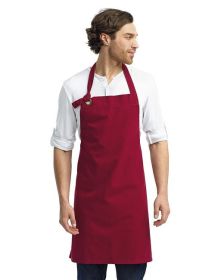 Unisex Calibre Heavy Cotton Canvas Bib Apron - BLACK - OS (Color: BURGUNDY, size: OS)