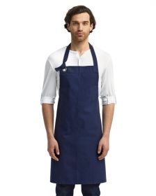 Unisex Calibre Heavy Cotton Canvas Bib Apron - BLACK - OS (Color: NAVY, size: OS)