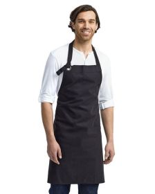 Unisex Calibre Heavy Cotton Canvas Bib Apron - BLACK - OS (Color: Black, size: OS)
