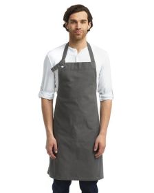 Unisex Calibre Heavy Cotton Canvas Bib Apron - BLACK - OS (Color: Dark Grey, size: OS)