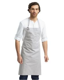 Unisex Calibre Heavy Cotton Canvas Bib Apron - BLACK - OS (Color: Silver, size: OS)