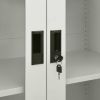 Office Cabinet Light Gray 35.4"x15.7"x70.9" Steel