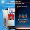 VEVOR Commercial Slushy Machine, 8L / 2.1 Gal Double Bowl Margarita Machine, 1155W Stainless Steel Margarita Smoothie Frozen Drink Maker, Slushie Mach